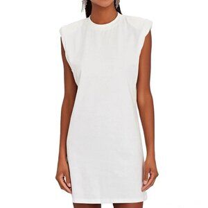 The Range Substance Padded Shoulder Mini Dress Party Casual Club White Medium